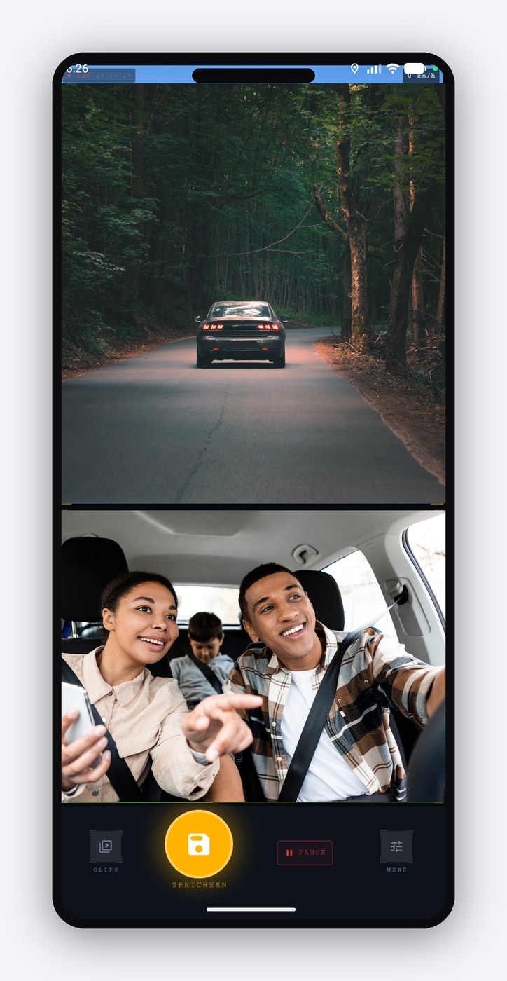DashPhone Dual-Kamera im Hochformat